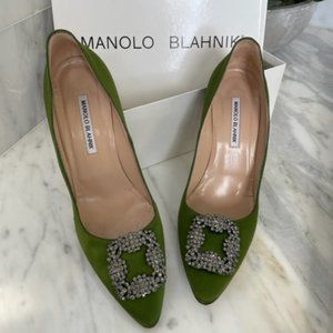 THE Manolo Blahnik Sex & the City Wedding Shoes in 40 1/2